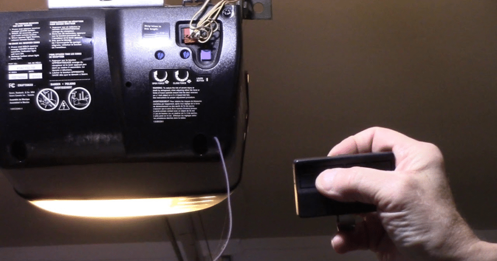 how to reset craftsman garage door opener