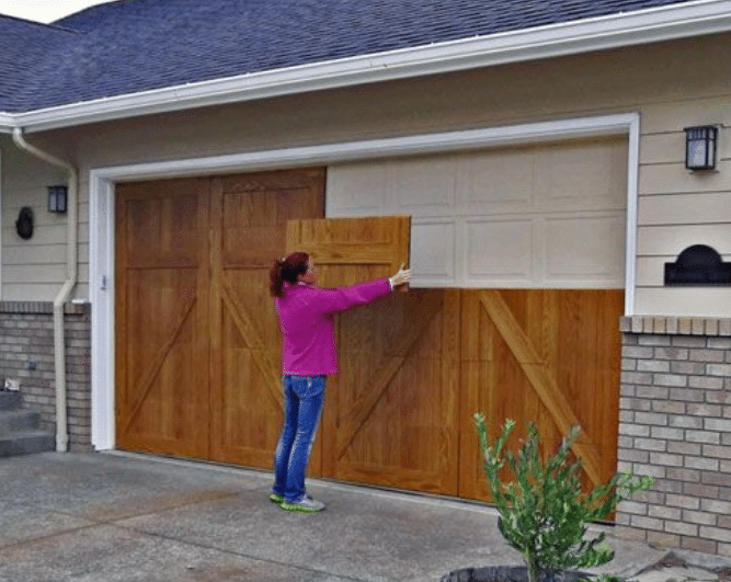 Wood Grains Garage Door Decorative Panels
