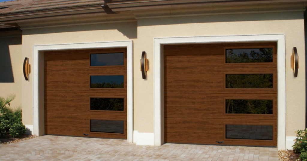 garage door window panels design
