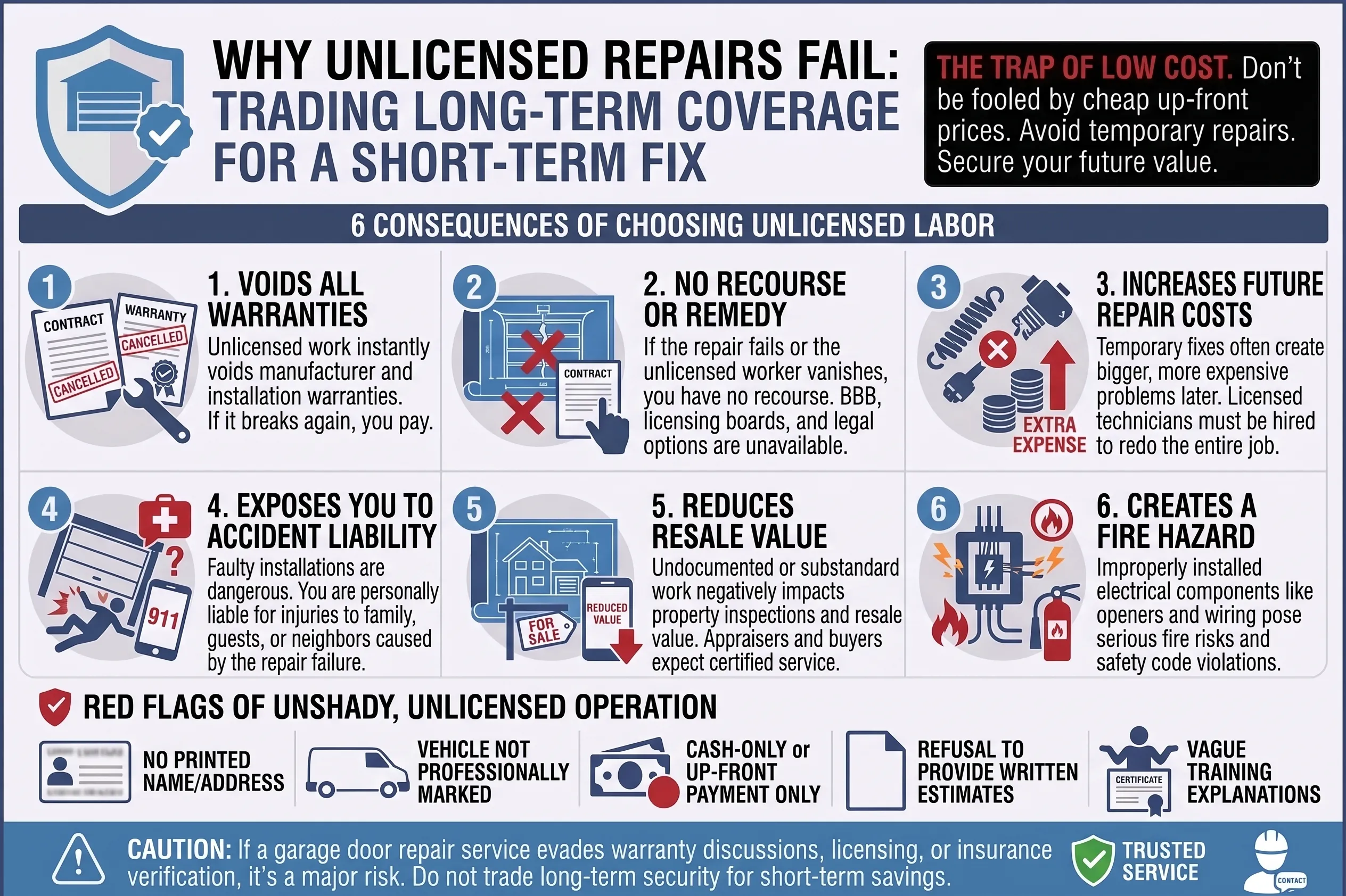 An Unlicensed Repair Trades Long-Term Coverage for a Short-Term Fix