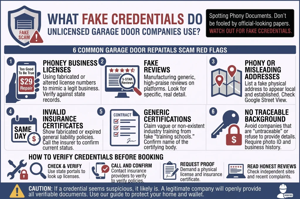 What Fake Credentials Do Unlicensed Garage Door Companies Use?