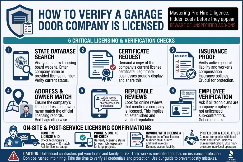 How to Verify a Garage Door Company Is Licensed