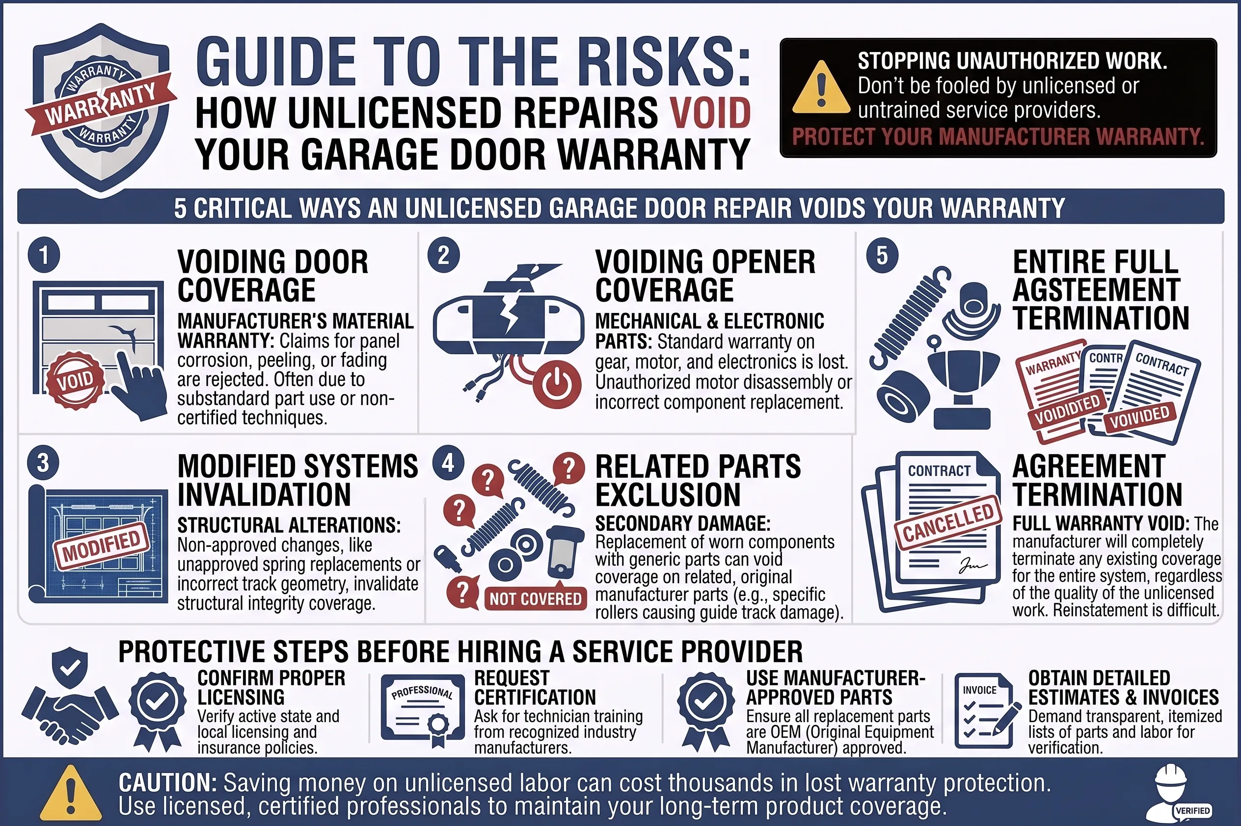 Warranty Protection Lost With an Unlicensed Repair